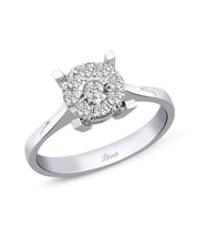 0.22 Ct. Modern Tasarım Coronet Tektaş Yüzük