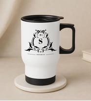 BK Gift Kişiye Özel İsimli Kulplu Beyaz Çelik Bardak Termos Mug 450ml-3, Sevgiliye Hediye, Arkadaşa Hediye, Eşe Hediye (Metal)