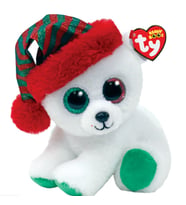 TY Beanie Boos Yeni Yıl  Kutup Ayısı Paxton (Kırmızı-Beyaz)