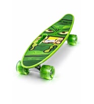 Yeşil Desenli Işıklı Tekerlekli Çocuk Kaykay – Taşıma Saplı, Skateboard