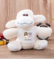 Kişiye Özel Ruh Eşimi Nasıl Bulayım Esprili Peluş Koyun (Beyaz)