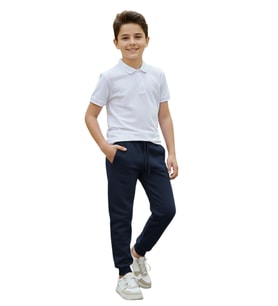 Lacivert Renk 3 İplik Manşetli Kız Erkek Çocuk Eşofman Alt BGL-ST05046