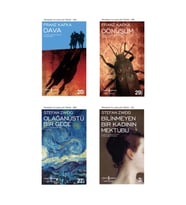 Dönüşüm + Dava + Olağanüstü Bir Gece + Bilinmeyen Bir Kadının Mektubu- 4 Kitap Set