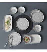 Keramika Stone Kahvaltı Takımı 10 Parça 4 kişilik 21426-27 (Çok Renkli)