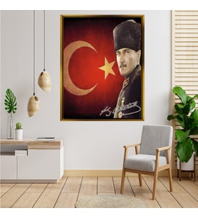 ÇERÇEVELİ ATATÜRK TABLO S729