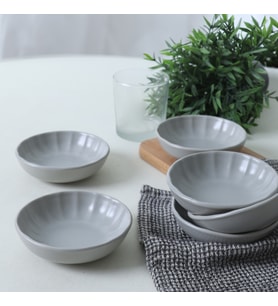 Keramika Mat Gri Sirius Çerezlik / Sosluk 12 Cm 6 Adet 995