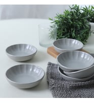Keramika Mat Gri Sirius Çerezlik / Sosluk 12 Cm 6 Adet 995