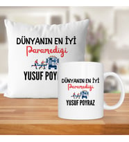 Dünyanın En İyi Paramediği Baskılı Kişiye Özel Kupa Bardak Ve Saten Yastık