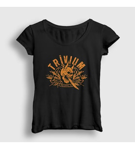 Presmono Kadın Siyah Orlando Trivium T-Shirt 178918tt