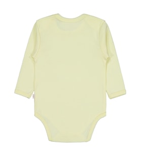 Civil Baby Düz Renkli Uzun Kol 12-36 Ay Çıtçıtlı Badi - Pembe (Sarı)