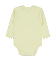 Civil Baby Düz Renkli Uzun Kol 12-36 Ay Çıtçıtlı Badi - Pembe (Sarı)