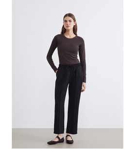 LC WAIKIKI Siyah Beli Lastikli Kadın Pantolon