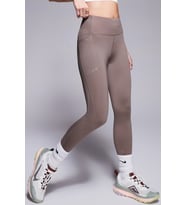 Nike Swift Dri Fit High Rise 7/8 Running Leggings With Pockets Kadın 3 Cepli Antrenman Koşu Taytı Kahverengi