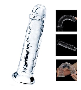 Lovetoy Flawless Clear ve Vajinal 18 Cm Yumuşak Şeffaf Jel Dildo