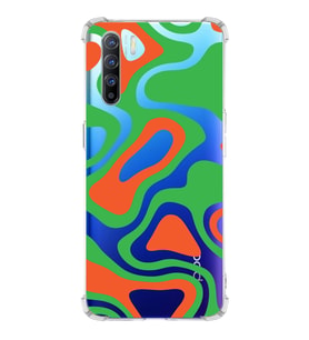 PrintiFy Oppo Reno 3 Uyumlu Köşe Korumalı Renkli Desen Tasarımlı Şeffaf Silikon Kılıf