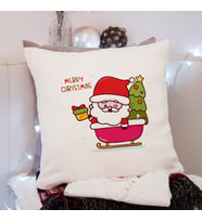 Mutlu Yıllar & Merry Christmas & Yılbaşı & Noel Baba Tasarımlı Yastık