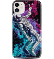 Apple iPhone 11 12 13 Mini Kılıf Desemli Silikon Astronot Signs 1753