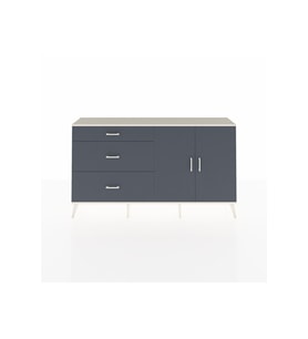 Arges Konsol 2 Raflı 3 Çekmeceli 2 Kapaklı 176x30x99 Aytaşı-Antrasit