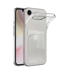 Apple İphone 16e Kılıf Kart Şeffaf Silikon - Şeffaf