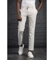 Beli Lastikli Ve İplikli Likralı Yazlık İnce Paraşüt Kumaş Jogger Pantolon (Krem)