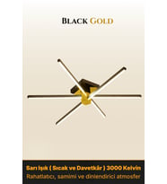 Nova 6 Gold LED Tavan Avize – Kumandalı Dim Edilebilir – Aşağı Işık