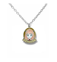 Spy X Family Anya Forger Figürlü Kolye – Sevimli Anime Karakter Takısı 60 cm Zincirli (Gümüş)