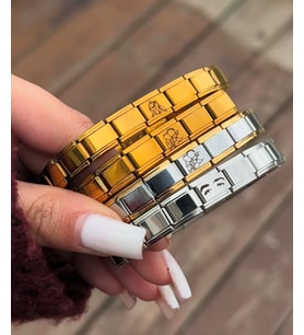 ÇELİK GÖRSELLİ BİLEKLİK (SEVGİLİLER GÜNÜ HEDİYE) GOLD RENK