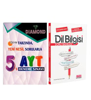 Gür Yayınları AYT DIAMOND 5 li Deneme ve AKM Dil Bilgisi Soru Bankası Seti 2 Kitap
