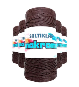 5 Adet Polyester Makrome İpi 2070 Kahve 100 gr