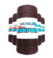 5 Adet Polyester Makrome İpi 2070 Kahve 100 gr