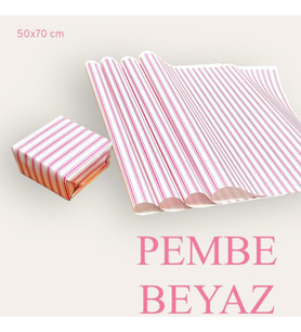 Ambalaj Kağıdı Paketleme Kağıdı Çeyiz Paketleme Kağıdı Ambalaj Kağıt 50x70 cm 10 Adet Pembe-Beyaz Hediye Paketi-T437 (Renksiz)