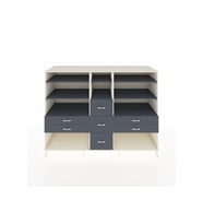 Kronos Dolap 8 Raflı 7 Çekmeceli  220x59x163 Aytaşı-Antrasit