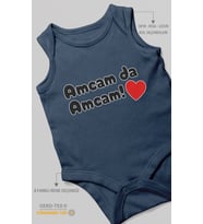 Amcam Temalı Sıfır Kol Bebek Zıbını %100 Pamuk