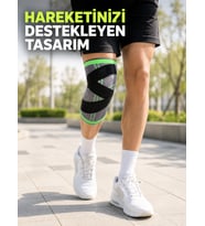 Sporcu Dizliği Çapraz Bant Destekli Nefes Alabilen Esnek Örme Dizlik