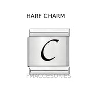 İtalyan Bileklik Charmı C harfli Figürlü 1 CM 9 MM Fmaccesories