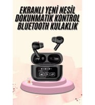 Kulak İçi Bluetooth Kulaklık Ekranlı Müzik Dinleme Çağrı Cevaplama Siyah