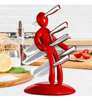 SN-29169 Kırmızı Çok Amaçlı Mutfak Tezgah Üstü Bıçak Tutucu Stand Organizer