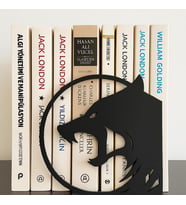 TODEKORA Kurt Figürlü Kitap Tutucu Dekoratif Kitaplık Düzenleyici Modern Kitap Desteği