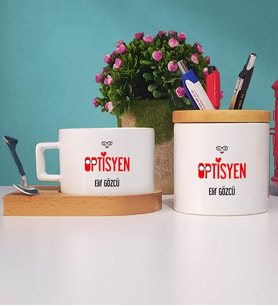 Optisyen Kupa Bardak Kısa ve Kalemlik
