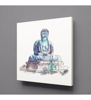 AMİDA BUDDHA KANVAS TABLO 25x25cm (Karışık)