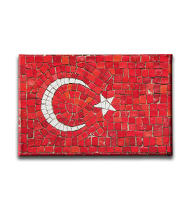 Taş Döşeme Türk Bayrağı Kanvas Tablo ABY106