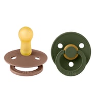 Bibs Colour İkili Kauçuk Emzik- Woodchuck/Hunter Green 6-18 Ay