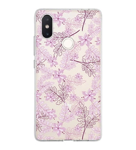 Xiaomi Mi 8 Se Uyumlu Kapak Floral Pudra Tasarımlı Şeffaf Silikon Kılıf