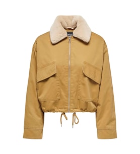 Only Kadın Onlvics Canvas Kürklü Yaka Jacket Bej Mont -15325947