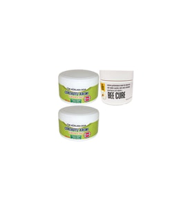 Süper Çörek Otu Kremi Büyük XL Boy 2x200 ml+ Bee Cure 150 ml Krem
