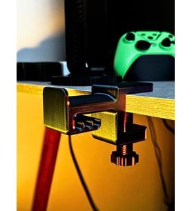 Lexroo Siyah-Mor Asılabilir Kulaklık Standı 3D Premium Tasarım Gamer Masa Kenarı Aksesuarı