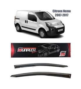Citroen Nemo Mugen Cam Rüzgarlığı 2007-2017 arası 2'li  Sunplex (Beyaz)