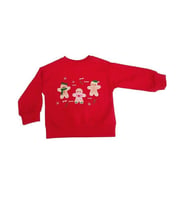 Bebek Yılbaşı Temalı Sweatshirt (Kırmızı)