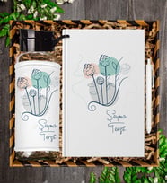 Kişiye Özel Defter Kalem Ve Matara Hediye Seti 94761 (Krem)