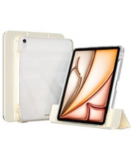 Apple iPad Air 11 2025 M3 Uyumlu Kılıf Magnetik Ayrılabilen Airbagli Zore Sliding Tablet Kılıfı (Gold)
